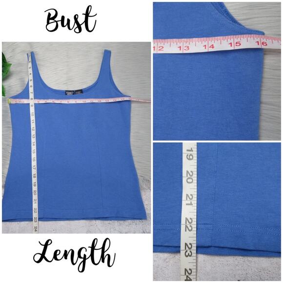 WORTH Blue Scoop Neck Tank Women’s Small #QOF9G - Picture 8 of 9